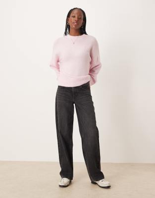 Jdy Dropped Shoulders Knit Sweater In Pink