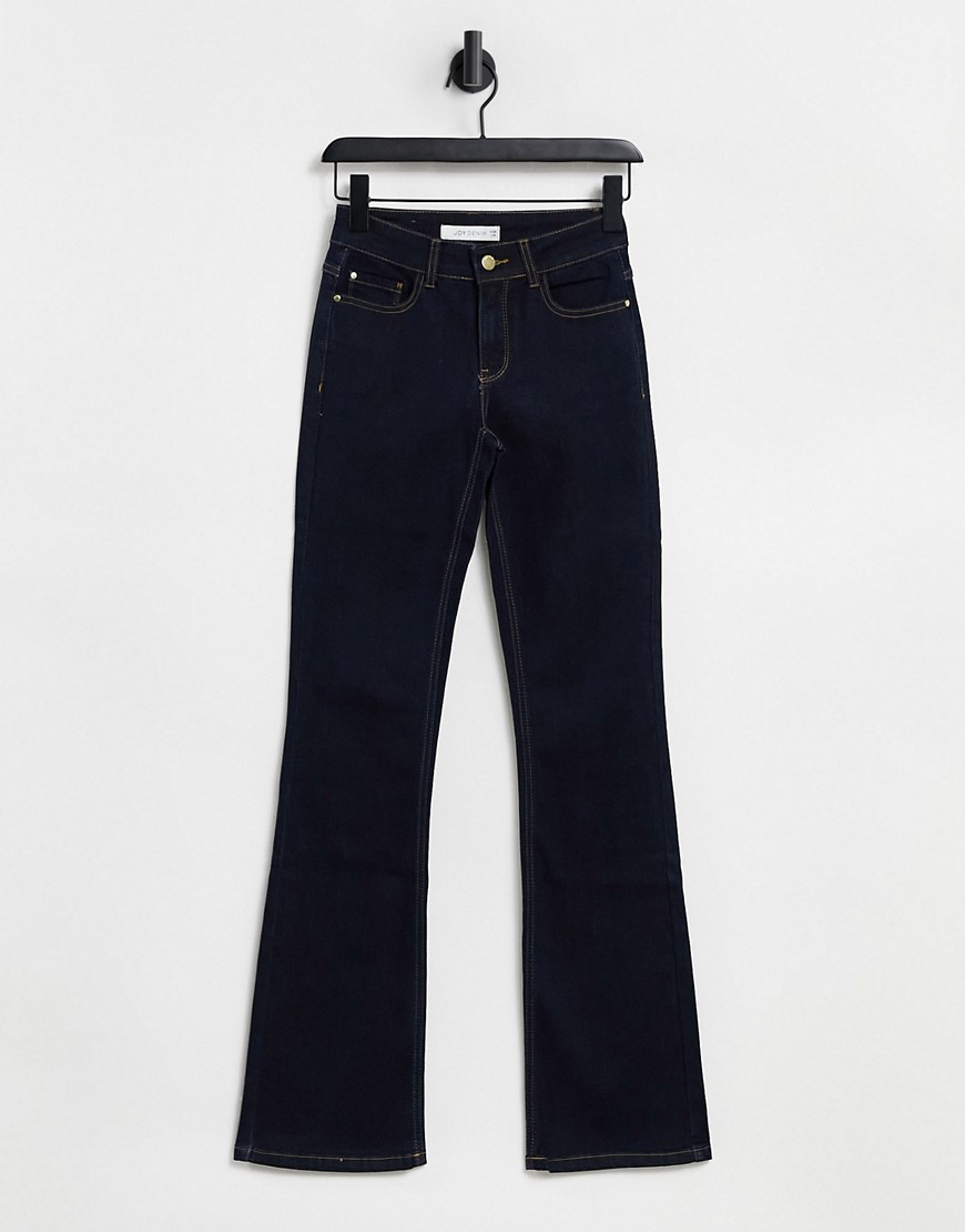 federatie verteren premie JDY Elia high waisted flared jeans in dark blue wash - Asos UK | StyleSearch