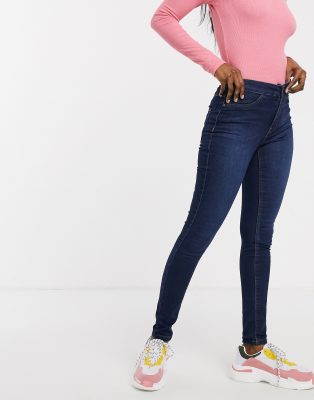 JDY Ella high waisted skinny jeans-Blue