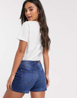 pantaloncini di jeans a vita alta
