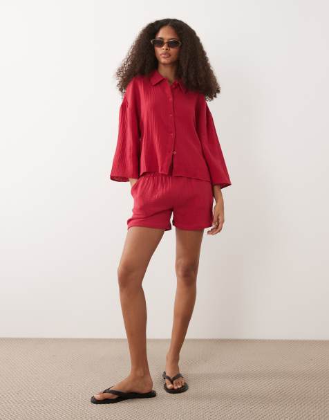 JDY - Ensemble en gaze - Rouge - view 1
