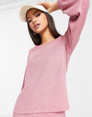 JDY exclusive balloon sleeve jumper co-ord in rose pink - ASOS Price Checker