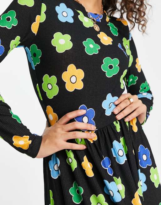 JDY exclusive maxi dress in blue daisy print | ASOS