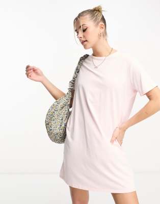 JDY exclusive mini t-shirt dress in pale pink