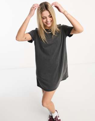 JDY exclusive mini T-shirt dress in washed black