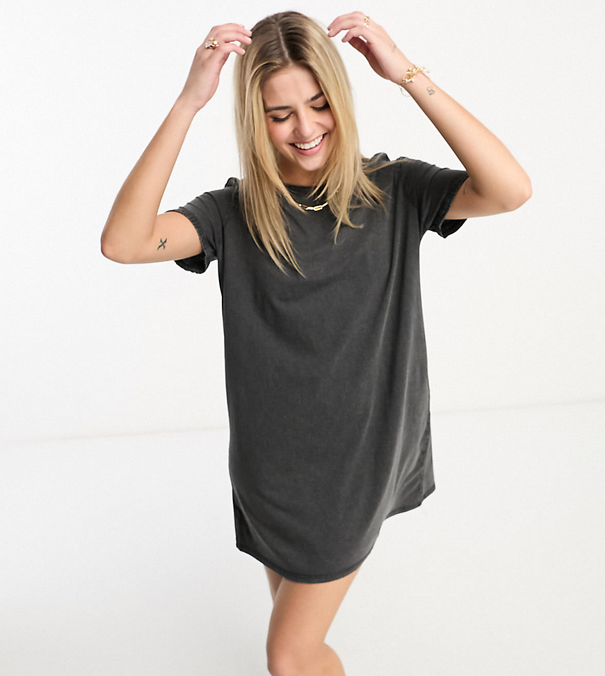 JDY exclusive mini T-shirt dress in washed black