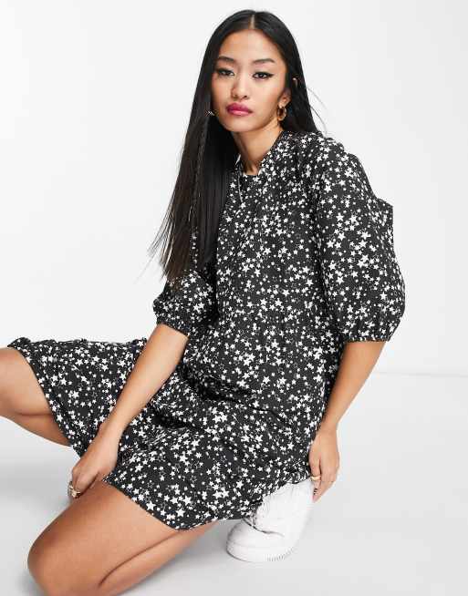 Black and white star print outlet dress