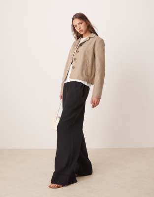 Jdy Faux Suede Jacket In Brown