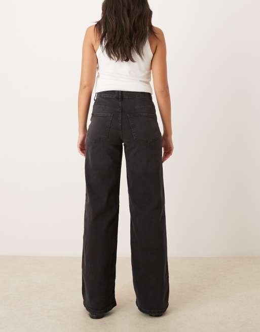JDY - Felina - Jean ample à taille haute - Noir denim, 3 de 5