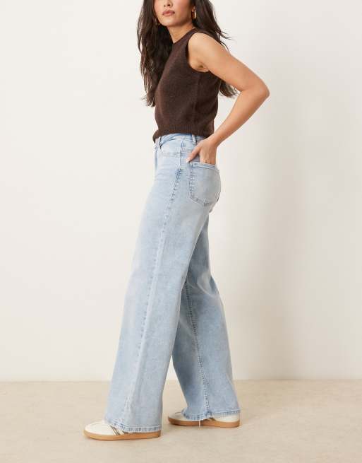 JDY – Felina – Jeans in Hellblau mit weitem Bein und hohem Bund, 3 von 5