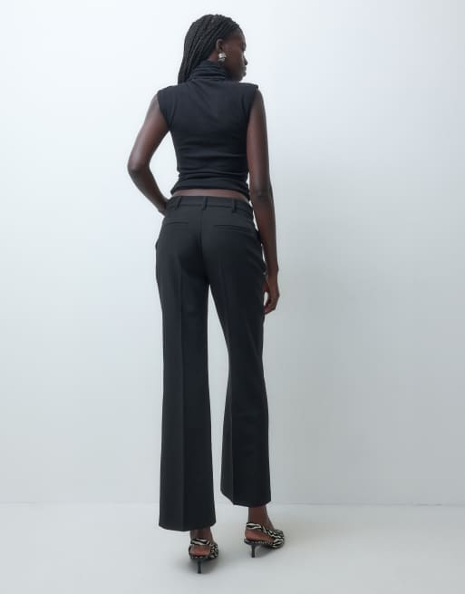 JDY figursydda bootcut-byxor set i svart, 3 av 5