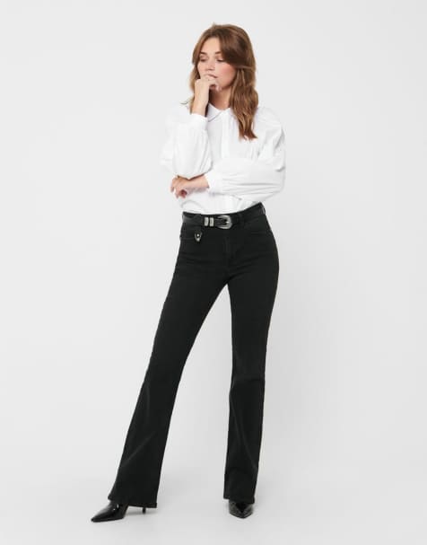 JDY Flared fit jeans in dark gray - view 1