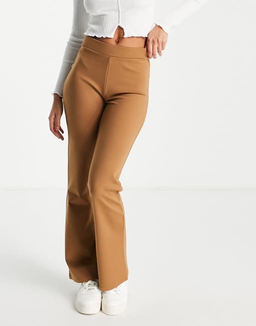 JDY flared trousers in camel