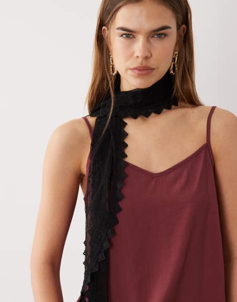 JDY - Foulard multi-positions en dentelle - Noir - view 1