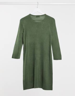 dark green knitted dress