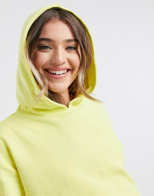 JDY funilla basic hoodie in lime