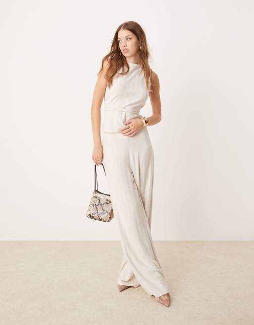 JDY - Gebreide co-ord set in crème