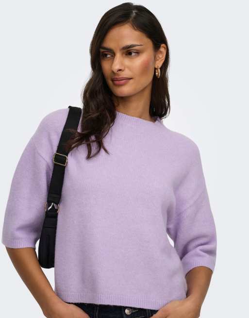 JDY gebreide pullover in pastel lila, 4 van 7