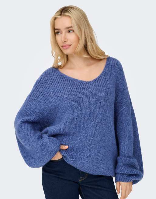 JDY gebreide trui in gebleekt denim, 4 van 7