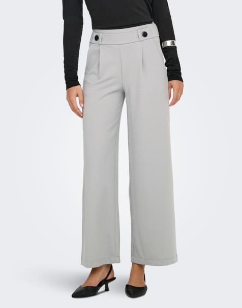 JDY Geggo Life lange nieuwe broek in grijs - view 1