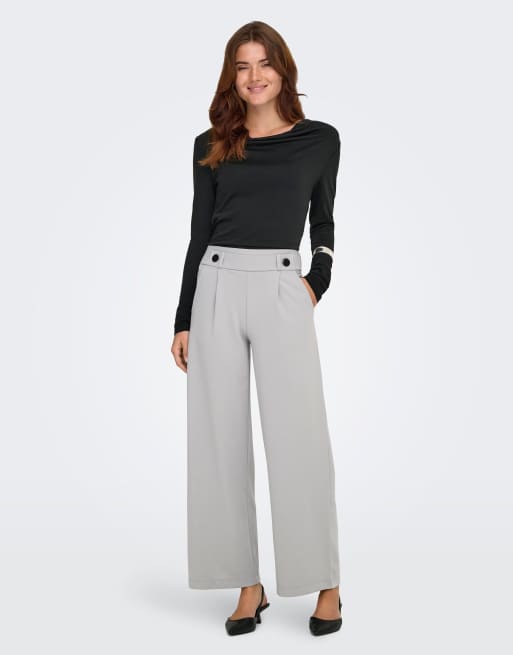 JDY Geggo Life lange nieuwe broek in grijs, 3 van 7
