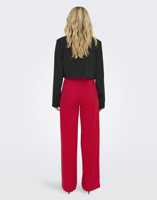 JDY Geggo Life pantalones largos nuevos en rojo, 2 de 7