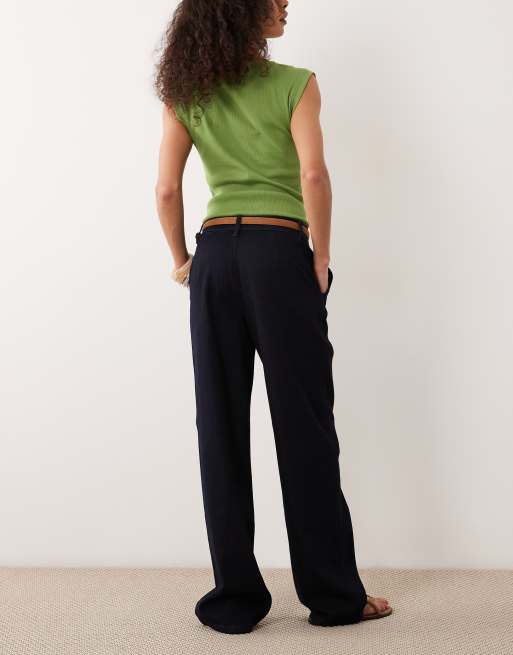 JDY – Gegs – Ciemnoniebieskie jeansy z szerokimi nogawkami, 3 z 5