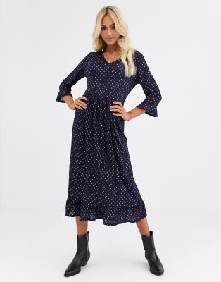 jdy geo print midi dress