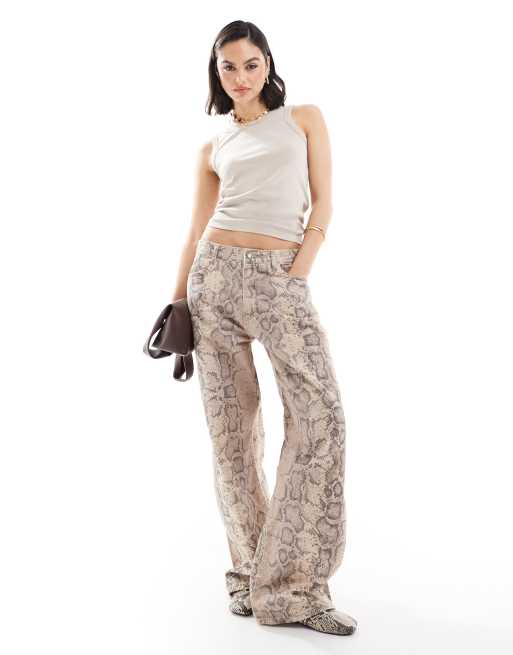 JDY - Geribbelde tanktop in stone met wassing