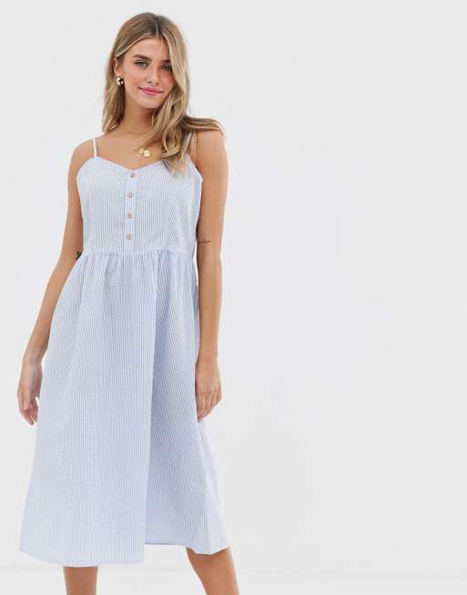JDY - Gestreepte midi-jurk met cami-bandjes, 4 van 4