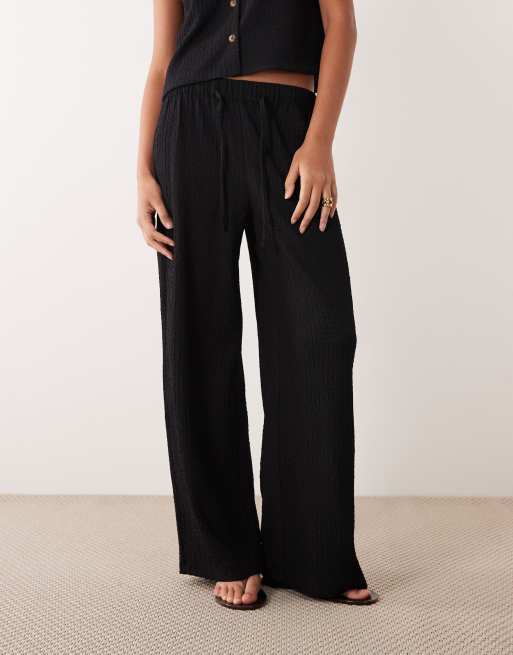 JDY - Getailleerde broek met textuur in zwart, deel van co-ord set, 2 van 5