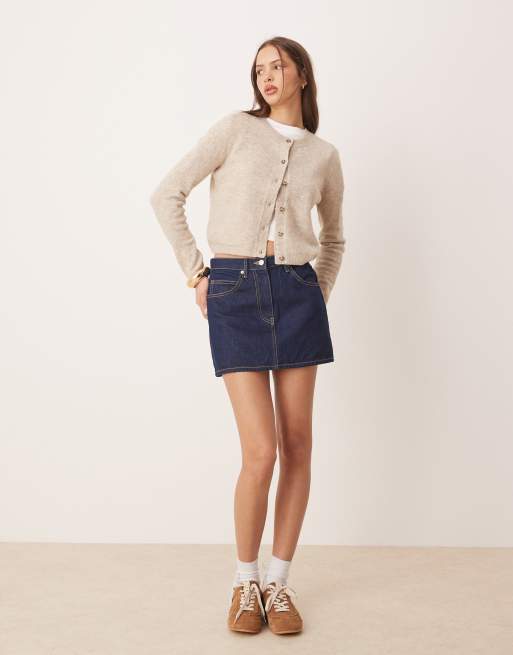JDY - Gilet à col ras de cou en laine - Beige, 2 de 4