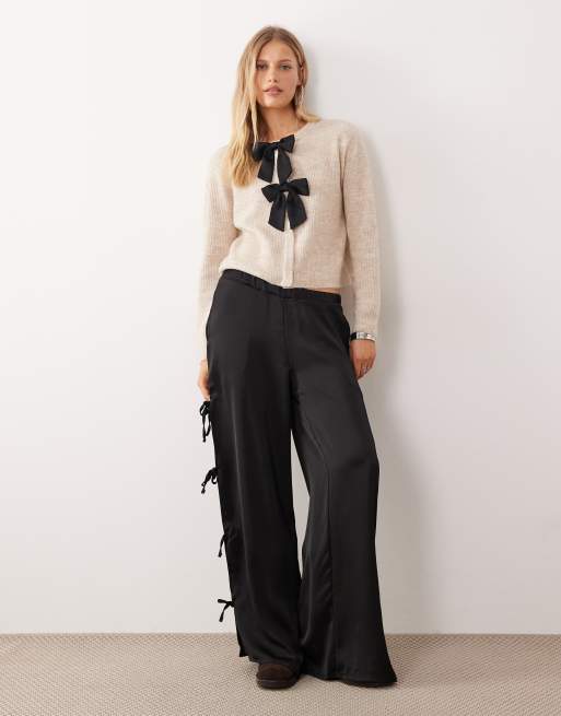 JDY - Gilet en maille avec nœuds - Crème, 2 de 4