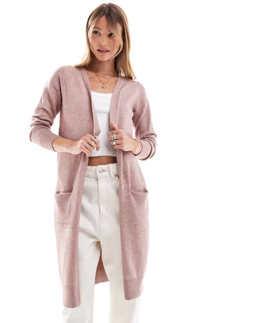 JDY Gilet long Vieux rose ASOS