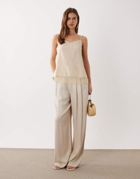 JDY – Gräddvitt linne med spetsdetaljer - view 1