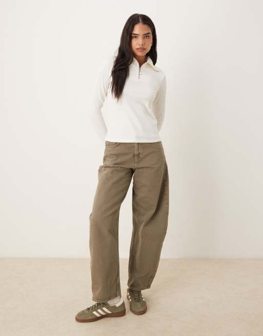 JDY half zip knit polo in white, 3 of 4