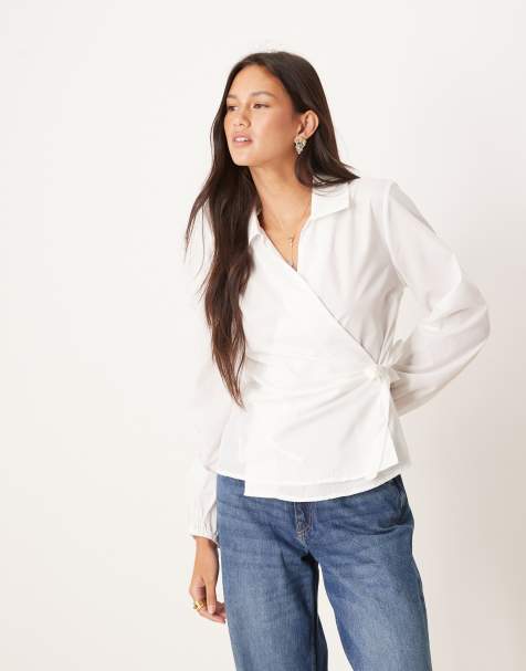 JDY – Hemd in Weiß mit Bindedetail - view 1