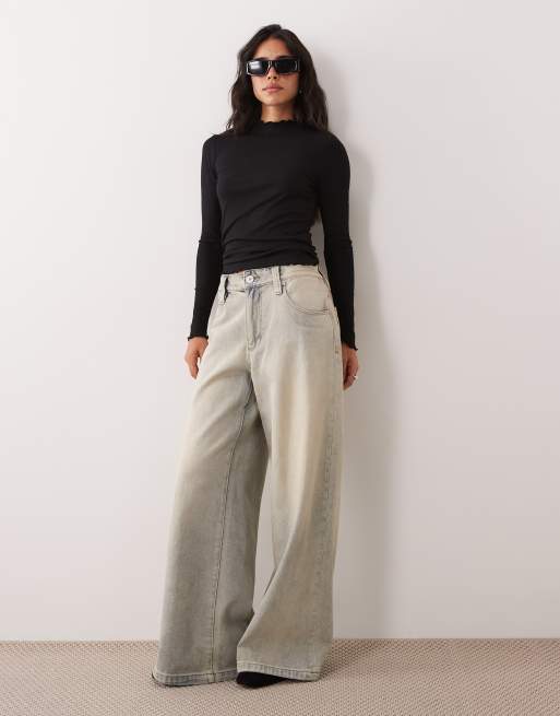 JDY high neck lettuce edge top in black, 2 of 4
