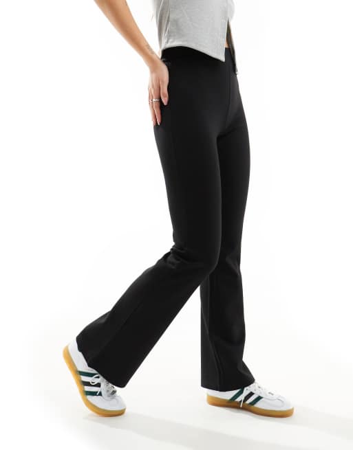 JDY high rise flared pants in black