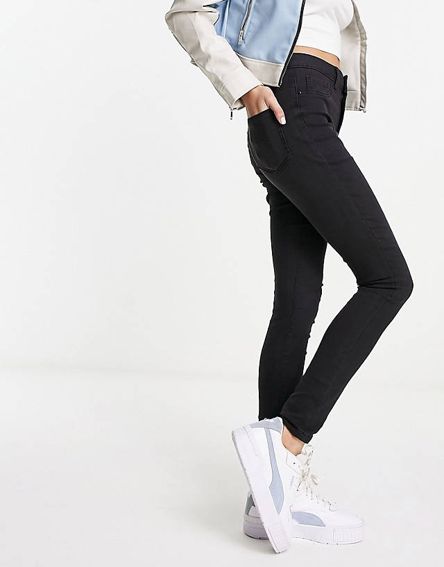 JDY - high waist skinny jeans in washed black