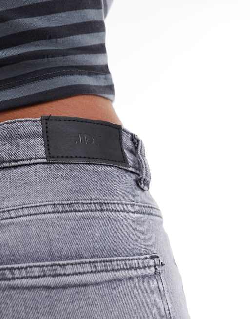 JDY - Højtaljede, cropped og lysegrå jeans med lige ben , 4 af 5