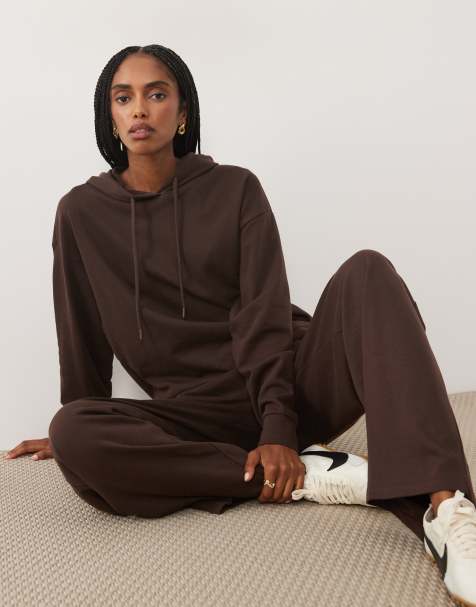 JDY - Hoodie van jersey sweatstof in bruin, deel van co-ord set - view 1