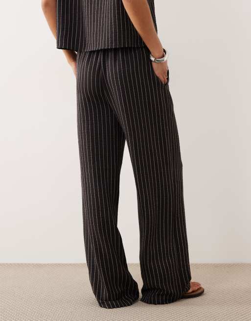 JDY – Hose in Braun mit weitem Bein und Streifen, Kombiteil, 2 von 5