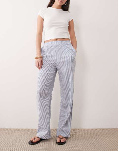 JDY – Hose in gestreiftem Blau mit weitem Bein - view 1