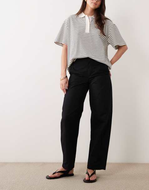 JDY – Hose in Schwarz mit hohem Bund und abgerundetem Beinschnitt - view 1