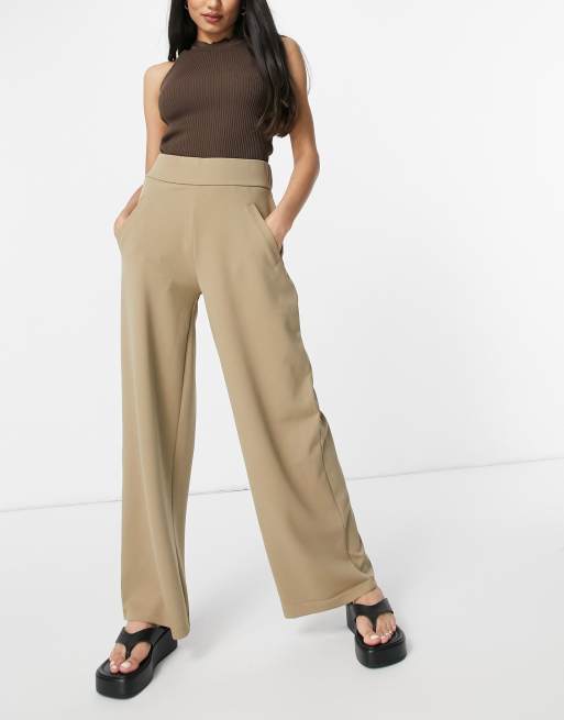 JDY – Hose mit weitem Bein in Beige, Kombiteil