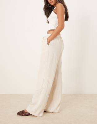 JDY - Hose mit weitem Bein in Stein-Neutral