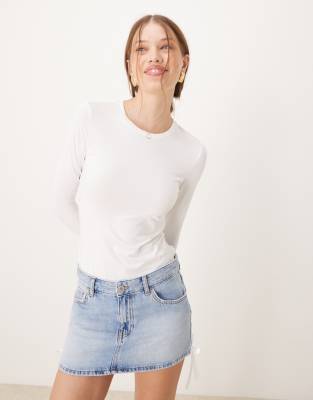 JDY - Hvid tætsiddende bodystocking med rund hals - view 1