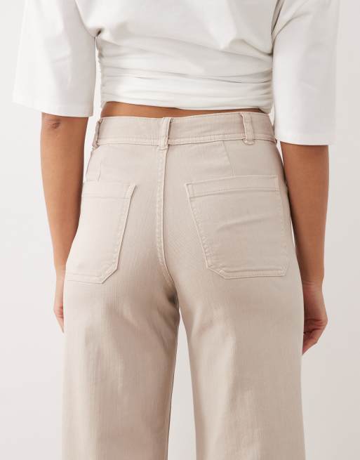 JDY Iris High-Waist Wide-Leg-Jeans in Taupe, 4 von 5