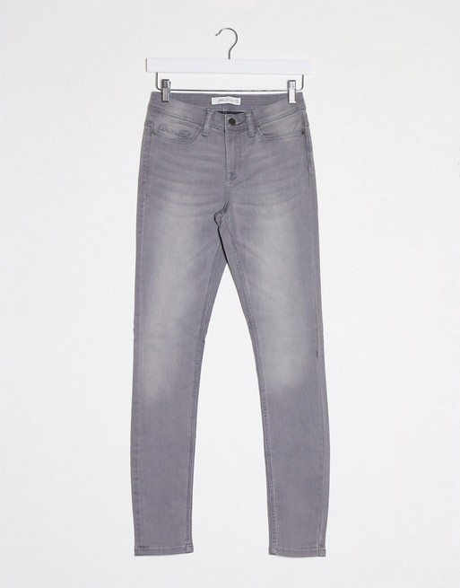JDY jake regular skinny jeans in grey denim